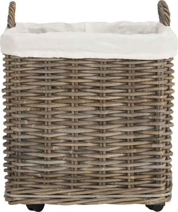 The appearance of Amari Natural Rattan Square Basket with Wheels Set of 2 designed by Safavieh in the coastal interior design. This natural piece of furniture  was selected by 1StopBedrooms from Safavieh HAC Collection to add a touch of cosiness and style into your home. Sku: HAC6000A. Material: Rattan. Product Type: Basket. Image1