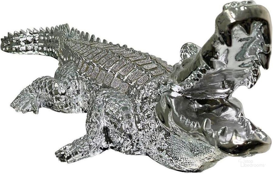 The appearance of Ambrose Diamond Encrusted Chrome Plated Crocodile CAN1LB1120 designed by Amazing Rugs in the modern / contemporary interior design. This silver piece of furniture  was selected by 1StopBedrooms from Ambrose Collection to add a touch of cosiness and style into your home. Sku: YS9300SP. Product Type: Decor. Material: Resin. Image1