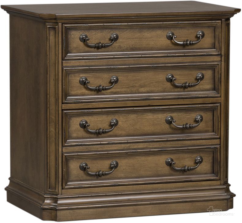 The appearance of Amelia Antique Toffee Lateral File designed by Liberty in the traditional interior design. This brown piece of furniture  was selected by 1StopBedrooms from Amelia Collection to add a touch of cosiness and style into your home. Sku: 487-HO146. Material: Wood. Product Type: Lateral Filing Cabinet. Image1