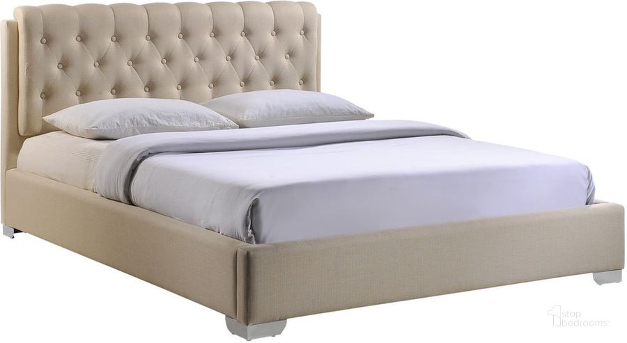 The appearance of Amelia Queen Fabric Bed In Beige designed by Modway in the modern / contemporary interior design. This beige piece of furniture  was selected by 1StopBedrooms from Amelia Collection to add a touch of cosiness and style into your home. Sku: MOD-5036-BEI-SET. Material: Fabric. Product Type: Bed. Bed Size: Queen. Image1