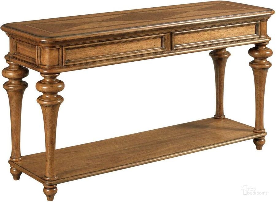 The appearance of American Drew Berkshire Pearson Sofa Table designed by American Drew in the traditional interior design. This medium stain piece of furniture  was selected by 1StopBedrooms from Berkshire Collection to add a touch of cosiness and style into your home. Sku: 011-925. Material: Wood. Product Type: Sofa Table.