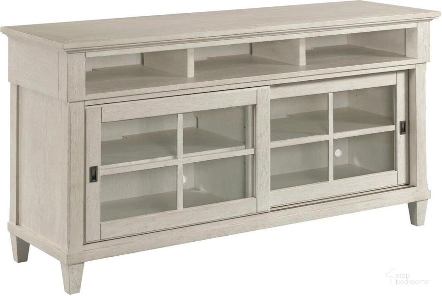 The appearance of American Drew Grand Bay Loggerhead Entertainment Console designed by American Drew in the transitional interior design. This white piece of furniture  was selected by 1StopBedrooms from Grand Bay Collection to add a touch of cosiness and style into your home. Sku: 016-585. Material: Wood. Product Type: Entertainment Console.