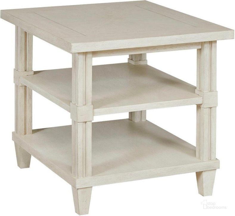 The appearance of American Drew Grand Bay Wayland Rectangular End Table designed by American Drew in the transitional interior design. This white piece of furniture  was selected by 1StopBedrooms from Grand Bay Collection to add a touch of cosiness and style into your home. Sku: 016-915. Material: Wood. Product Type: End Table.