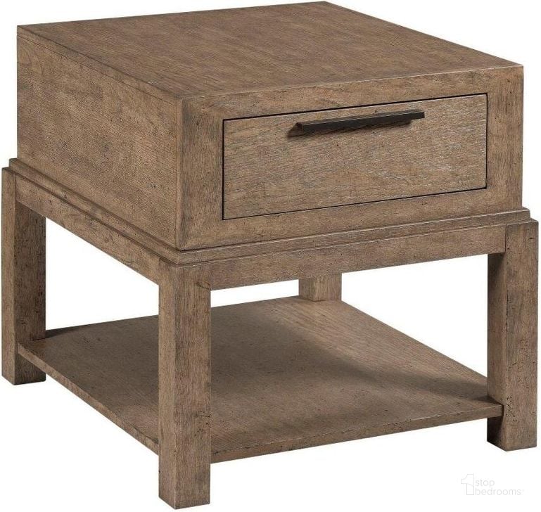 The appearance of American Drew Skyline Evans Drawer End Table designed by American Drew in the traditional interior design. This medium stain piece of furniture  was selected by 1StopBedrooms from Skyline Collection to add a touch of cosiness and style into your home. Sku: 010-915. Material: Wood. Product Type: End Table. Image1