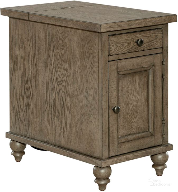 The appearance of Americana Farmhouse Chair Side Table designed by Liberty in the traditional interior design. This taupe piece of furniture  was selected by 1StopBedrooms from Americana Farmhouse Collection to add a touch of cosiness and style into your home. Sku: 615-OT1022. Product Type: Side Table. Material: Rubberwood. Image1