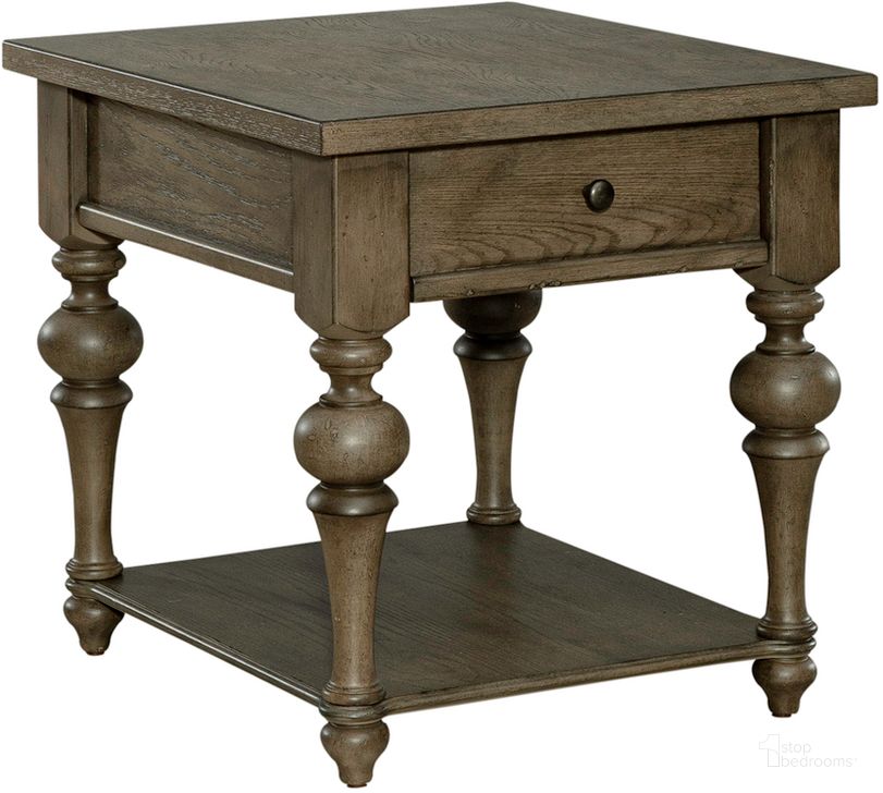 The appearance of Americana Farmhouse Drawer End Table designed by Liberty in the traditional interior design. This taupe piece of furniture  was selected by 1StopBedrooms from Americana Farmhouse Collection to add a touch of cosiness and style into your home. Sku: 615-OT1020. Product Type: End Table. Material: Rubberwood. Image1