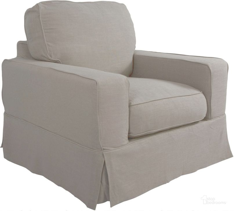 The appearance of Americana Slipcover For Box Cushion Track Arm Chair In Light Gray designed by Sunset Trading in the modern / contemporary interior design. This light gray piece of furniture  was selected by 1StopBedrooms from Americana Collection to add a touch of cosiness and style into your home. Sku: SU-108520SC-220591. Product Type: Cover. Material: Acrylic. Image1