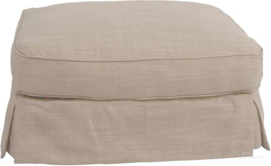 The appearance of Americana Slipcover For Rectangular Ottoman In Linen designed by Sunset Trading in the modern / contemporary interior design. This linen piece of furniture  was selected by 1StopBedrooms from Americana Collection to add a touch of cosiness and style into your home. Sku: SU-108530SC-466082. Material: Polyester. Product Type: Cover. Image1