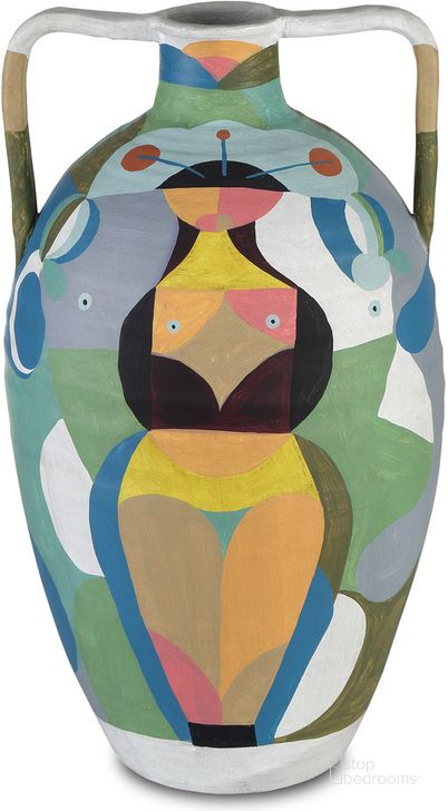 The appearance of Amphora Medium Multi-Colored Vase In Multicolor designed by Currey & Company in the modern / contemporary interior design. This multicolor piece of furniture  was selected by 1StopBedrooms from Amphora Collection to add a touch of cosiness and style into your home. Sku: 1200-0616. Product Type: Vase. Material: Terracotta. Image1