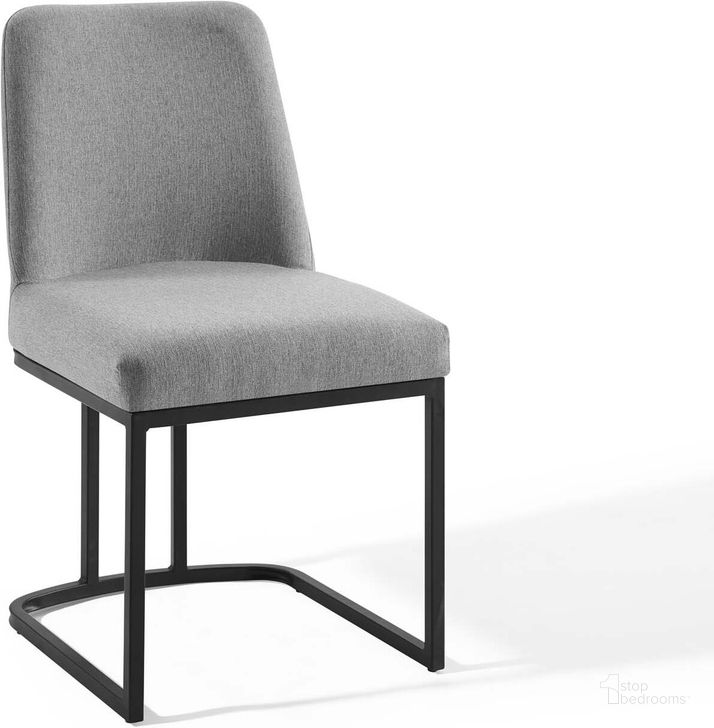 The appearance of Amplify Sled Base Upholstered Fabric Dining Side Chair EEI-3811-BLK-LGR designed by Modway in the modern / contemporary interior design. This black light gray piece of furniture  was selected by 1StopBedrooms from Amplify Collection to add a touch of cosiness and style into your home. Sku: EEI-3811-BLK-LGR. Material: Wood. Product Type: Side Chair. Image1