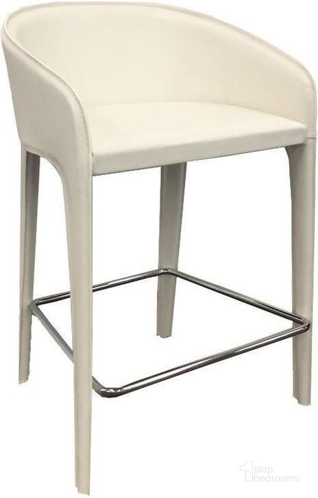 The appearance of Anabel White Counter Stool designed by Bellini Modern Living in the modern / contemporary interior design. This white piece of furniture  was selected by 1StopBedrooms from Anabel Collection to add a touch of cosiness and style into your home. Sku: Anabel-C WHT. Product Type: Barstool.