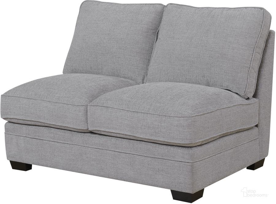 The appearance of Analiese Loveseat In Dove Gray designed by Emerald Home Furnishings in the transitional interior design. This dove gray piece of furniture  was selected by 1StopBedrooms from Analiese Collection to add a touch of cosiness and style into your home. Sku: U4315-16-13A. Material: Wood. Product Type: Loveseat. Image1