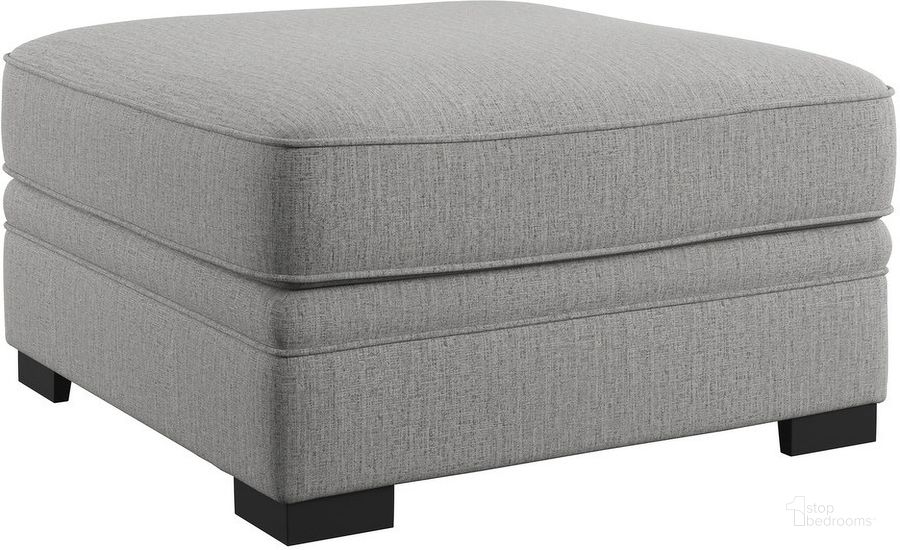 The appearance of Analiese Ottoman In Dove Gray designed by Emerald Home Furnishings in the transitional interior design. This dove gray piece of furniture  was selected by 1StopBedrooms from Analiese Collection to add a touch of cosiness and style into your home. Sku: U4315-22-13A. Material: Wood. Product Type: Ottoman. Image1