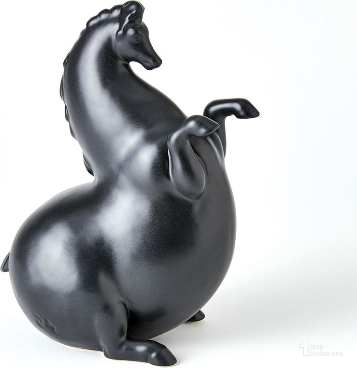 The appearance of Andalusian Horse In Matte Black designed by Global Views in the modern / contemporary interior design. This black piece of furniture  was selected by 1StopBedrooms from Andalusian Collection to add a touch of cosiness and style into your home. Sku: 1.10913. Material: Ceramic. Product Type: Decorative Accessory. Image1