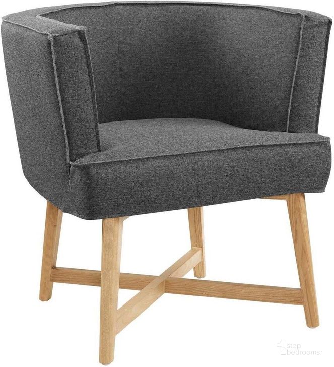 The appearance of Anders Upholstered Fabric Accent Chair EEI-3432-GRY designed by Modway in the modern / contemporary interior design. This gray piece of furniture  was selected by 1StopBedrooms from Anders Collection to add a touch of cosiness and style into your home. Sku: EEI-3432-GRY. Material: Wood. Product Type: Accent Chair. Image1