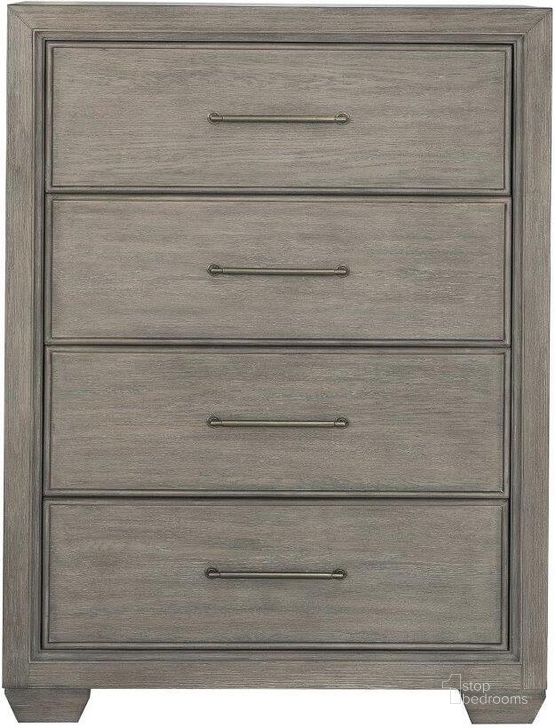 The appearance of Andover 4 Drawer Chest designed by Pulaski in the transitional interior design. This gray piece of furniture  was selected by 1StopBedrooms from Andover Collection to add a touch of cosiness and style into your home. Sku: S714-040. Product Type: Chest. Material: Poplar. Image1