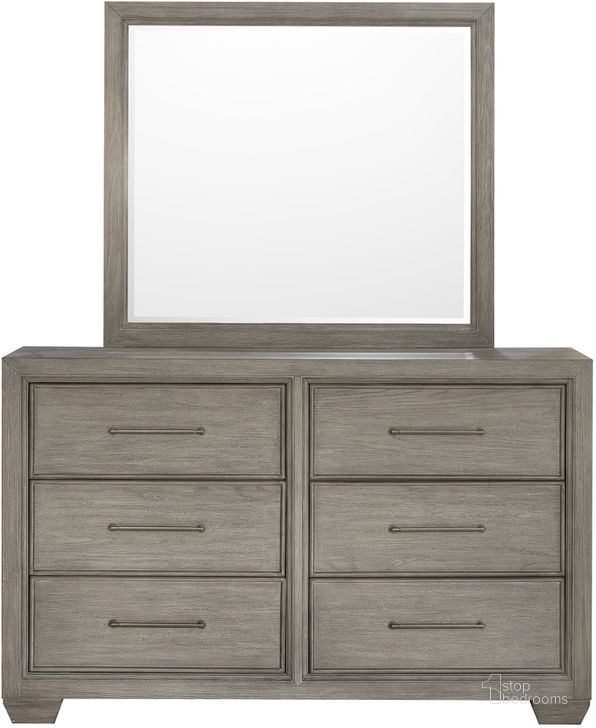 The appearance of Andover Mirror In Gray designed by Pulaski in the transitional interior design. This gray piece of furniture  was selected by 1StopBedrooms from Andover Collection to add a touch of cosiness and style into your home. Sku: S714-030. Material: Wood. Product Type: Mirror. Image1