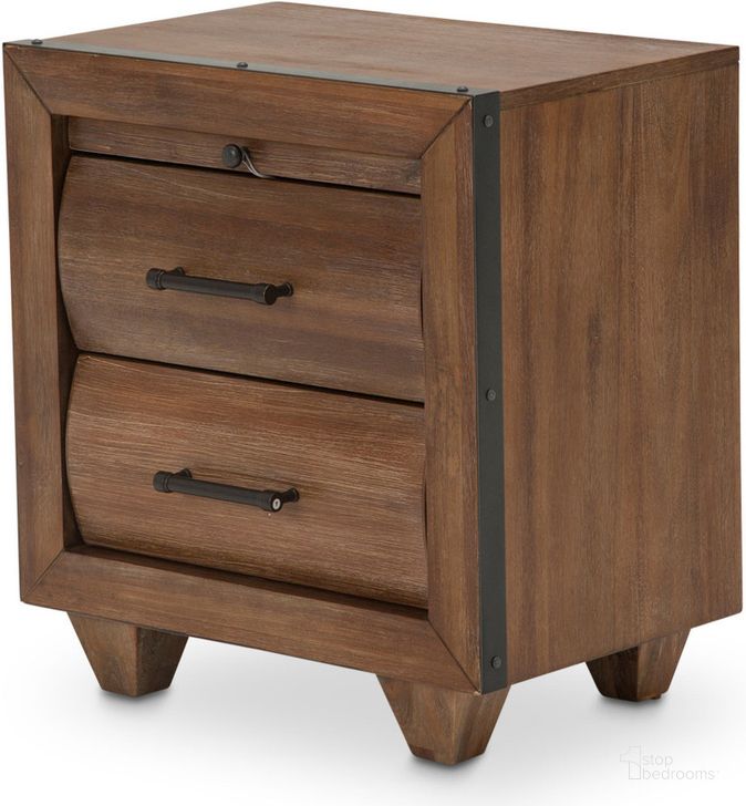 The appearance of Angèle De Mérici Burnt Umber Nightstand 0qb24414722 designed by Luminous Layouts in the industrial interior design. This burnt umber piece of furniture  was selected by 1StopBedrooms from Angèle De Mérici Collection to add a touch of cosiness and style into your home. Sku: KI-BRKW040-408. Product Type: Nightstand. Image1