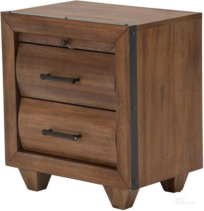 The appearance of Angèle De Mérici Burnt Umber Nightstand 0qb24414723 designed by Luminous Layouts in the industrial interior design. This burnt umber piece of furniture  was selected by 1StopBedrooms from Angèle De Mérici Collection to add a touch of cosiness and style into your home. Sku: KI-BRKW040-408N. Product Type: Nightstand. Image1