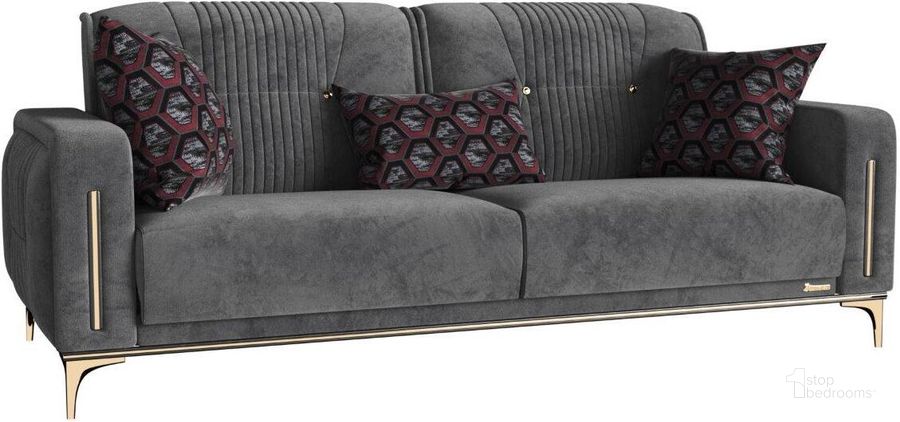 The appearance of Angel Upholstered Convertible Sofabed with Storage In Gray designed by Casamode in the modern / contemporary interior design. This gray piece of furniture  was selected by 1StopBedrooms from Angel Collection to add a touch of cosiness and style into your home. Sku: ANG-GY-SB. Material: Microfiber. Product Type: Sofa Bed. Image1