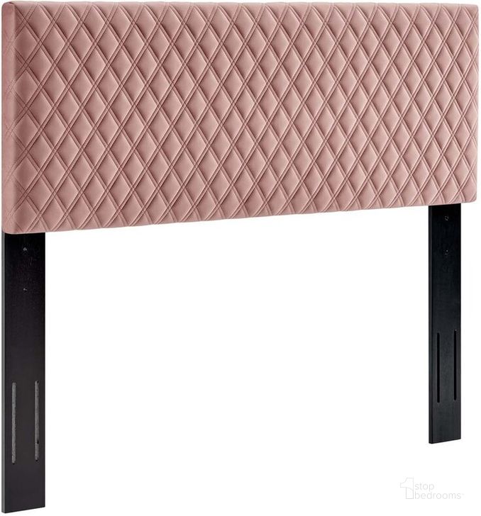 The appearance of Angela King Performance Velvet Headboard In Dusty Rose designed by Modway in the modern / contemporary interior design. This dusty rose piece of furniture  was selected by 1StopBedrooms from Angela Collection to add a touch of cosiness and style into your home. Sku: MOD-6211-DUS. Product Type: Headboard. Material: MDF. Image1