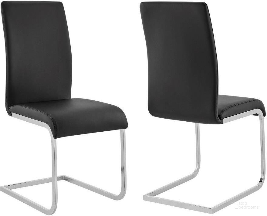 The appearance of Anis Black Side Chair Set of 2 designed by Sterling Designs in the modern / contemporary interior design. This black piece of furniture  was selected by 1StopBedrooms from Anis Collection to add a touch of cosiness and style into your home. Sku: LCAMSIBL. Product Type: Dining Chair. Material: Chrome. Image1