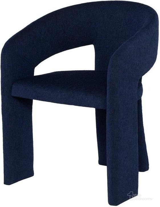 The appearance of Anise Dining Chair In True Blue designed by Nuevo in the modern / contemporary interior design. This blue piece of furniture  was selected by 1StopBedrooms from Anise Collection to add a touch of cosiness and style into your home. Sku: HGSN236. Material: Fabric. Product Type: Dining Chair. Image1