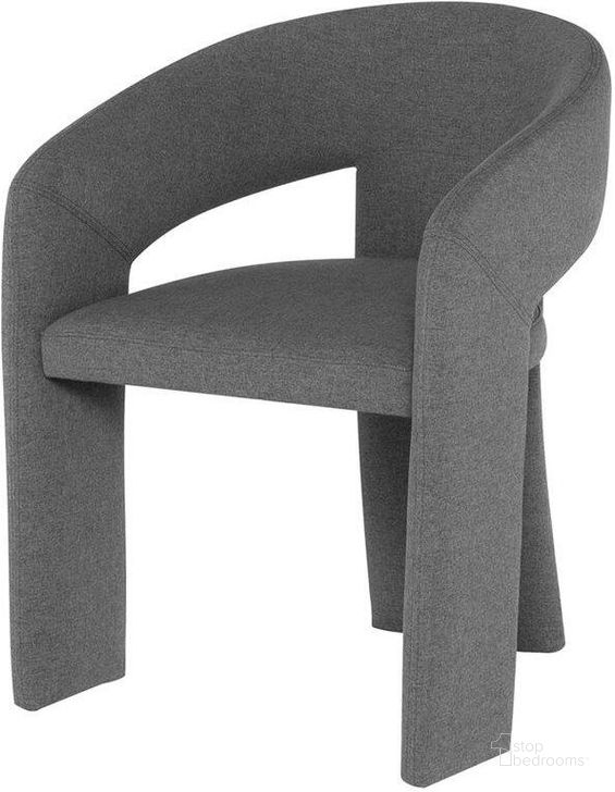 The appearance of Anise Dining Chair In Shale Grey designed by Nuevo in the modern / contemporary interior design. This shale grey piece of furniture  was selected by 1StopBedrooms from Anise Collection to add a touch of cosiness and style into your home. Sku: HGSN233. Material: Fabric. Product Type: Dining Chair. Image1