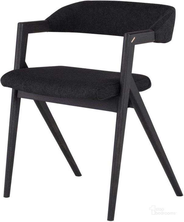 The appearance of Anita Charcoal Fabric Dining Chair designed by Nuevo in the modern / contemporary interior design. This charcoal piece of furniture  was selected by 1StopBedrooms from Anita Collection to add a touch of cosiness and style into your home. Sku: HGSR780. Material: Fabric. Product Type: Dining Chair. Image1