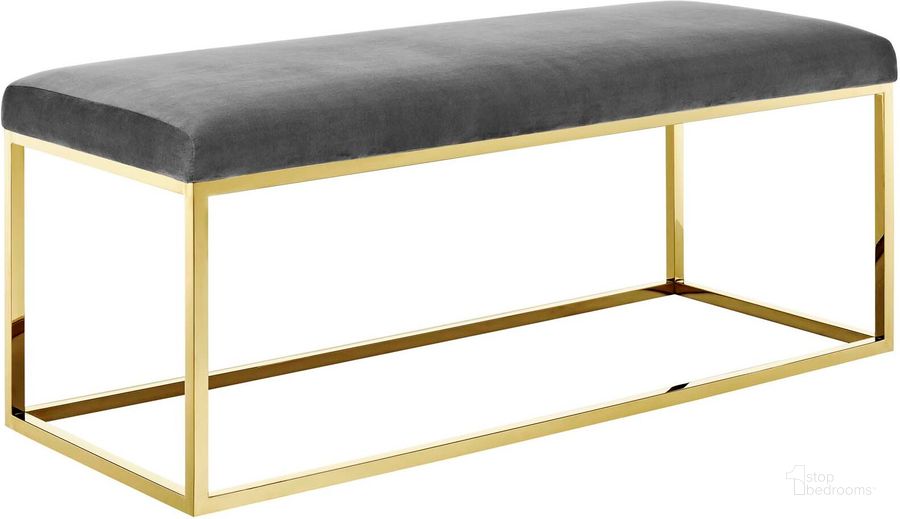 The appearance of Anticipate Gold Gray Fabric Bench designed by Modway in the modern / contemporary interior design. This gold gray piece of furniture  was selected by 1StopBedrooms from Anticipate Collection to add a touch of cosiness and style into your home. Sku: EEI-2851-GLD-GRY. Material: Wood. Product Type: Bench. Image1