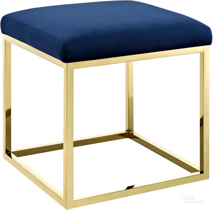 The appearance of Anticipate Gold Navy Ottoman designed by Modway in the modern / contemporary interior design. This gold navy piece of furniture  was selected by 1StopBedrooms from Anticipate Collection to add a touch of cosiness and style into your home. Sku: EEI-2849-GLD-NAV. Material: Wood. Product Type: Ottoman. Image1