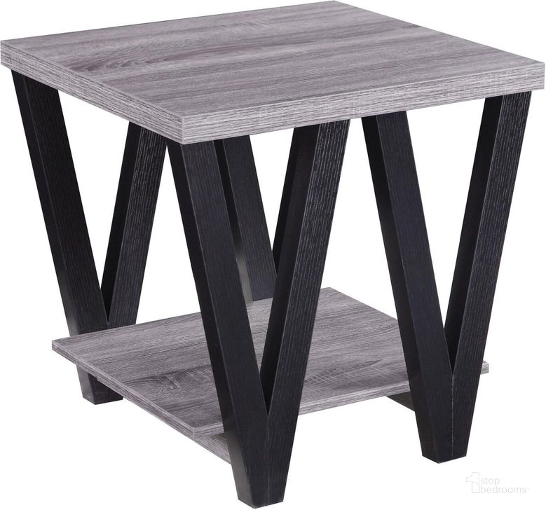 The appearance of Antique Grey and Black End Table designed by Coaster in the modern / contemporary interior design. This brown piece of furniture  was selected by 1StopBedrooms from End Tables Collection to add a touch of cosiness and style into your home. Sku: 705397. Material: Wood. Product Type: End Table. Table Top Shape: Rectangular. Image1