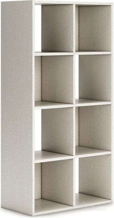 The appearance of Aprilyn White Eight Cube Organizer designed by Signature Design by Ashley in the modern / contemporary interior design. This white piece of furniture  was selected by 1StopBedrooms from Aprilyn Collection to add a touch of cosiness and style into your home. Sku: EA1024-4X2. Material: Wood. Product Type: Organizer. Image1