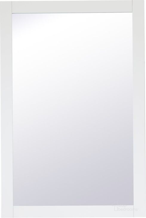 The appearance of Aqua White Rectangle Mirror VM22436WH designed by Elegant Lighting in the modern / contemporary interior design. This white piece of furniture  was selected by 1StopBedrooms from Aqua Collection to add a touch of cosiness and style into your home. Sku: VM22436WH. Material: Wood. Product Type: Mirror. Image1
