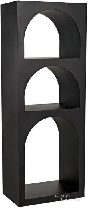 The appearance of Aqueduct A Bookcase In Black Metal designed by Noir in the transitional interior design. This black piece of furniture  was selected by 1StopBedrooms from Aqueduct Collection to add a touch of cosiness and style into your home. Sku: GBCS240MTB-A. Material: Metal. Product Type: Bookcase. Image1