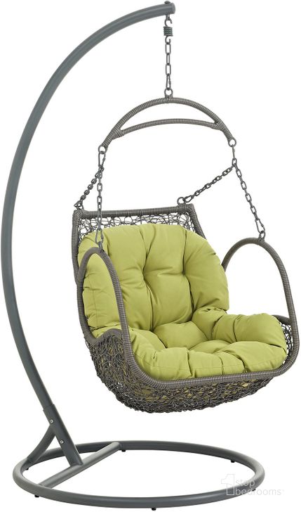 The appearance of Arbor Peridot Outdoor Patio Wood Swing Chair designed by Modway in the modern / contemporary interior design. This peridot piece of furniture  was selected by 1StopBedrooms from Arbor Collection to add a touch of cosiness and style into your home. Sku: EEI-2279-PER-SET. Material: Steel. Product Type: Outdoor Chair. Image1