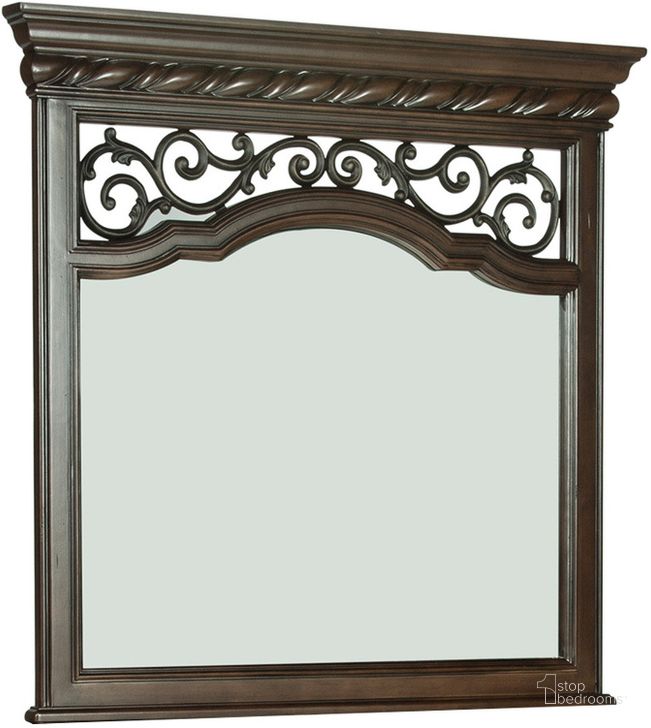 The appearance of Arbor Place Landscape Mirror designed by Liberty in the traditional interior design. This brown piece of furniture  was selected by 1StopBedrooms from Arbor Place Collection to add a touch of cosiness and style into your home. Sku: 575-BR51. Material: Wood. Product Type: Dresser Mirror. Image1