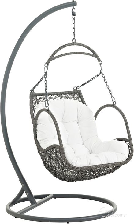 The appearance of Arbor White Outdoor Patio Wood Swing Chair designed by Modway in the modern / contemporary interior design. This white piece of furniture  was selected by 1StopBedrooms from Arbor Collection to add a touch of cosiness and style into your home. Sku: EEI-2279-WHI-SET. Material: Steel. Product Type: Outdoor Chair. Image1