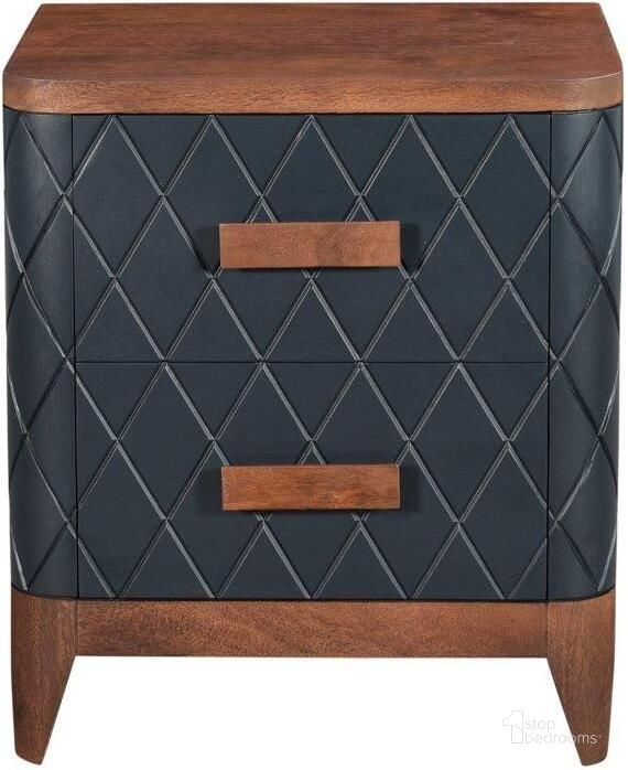 The appearance of Arcadia Black and Brown Eden 2 Drawer Nightstand designed by LH Imports in the modern / contemporary interior design. This black and brown piece of furniture  was selected by 1StopBedrooms from Arcadia Collection to add a touch of cosiness and style into your home. Sku: ARC-SHA-04. Material: Wood. Product Type: Nightstand. Image1