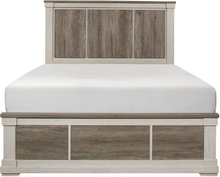 The appearance of Arcadia White And Weathered Gray Full Panel Bed designed by Homelegance in the modern / contemporary interior design. This white and brown piece of furniture  was selected by 1StopBedrooms from Arcadia Collection to add a touch of cosiness and style into your home. Sku: 1677F-1;1677F-3. Bed Type: Panel Bed. Product Type: Panel Bed. Bed Size: Full. Image1
