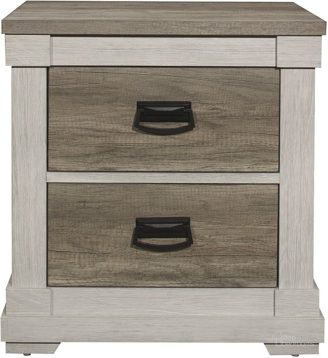 The appearance of Arcadia White And Weathered Gray Nightstand designed by Homelegance in the modern / contemporary interior design. This white and brown piece of furniture  was selected by 1StopBedrooms from Arcadia Collection to add a touch of cosiness and style into your home. Sku: 1677-4. Material: Wood. Product Type: Nightstand. Image1