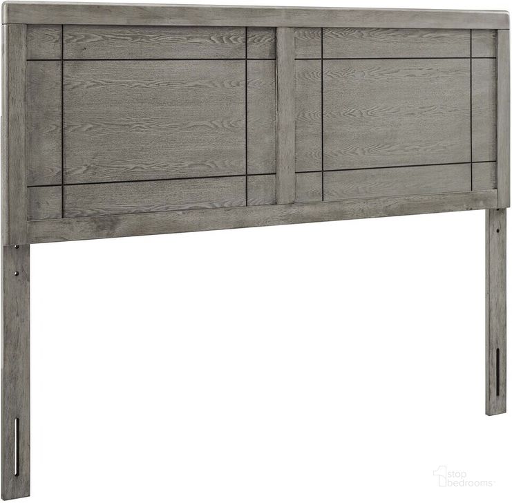 The appearance of Archie Full Wood Headboard In Gray designed by Modway in the modern / contemporary interior design. This gray piece of furniture  was selected by 1StopBedrooms from Archie Collection to add a touch of cosiness and style into your home. Sku: MOD-6221-GRY. Product Type: Headboard. Bed Size: Full. Material: Rubberwood. Image1