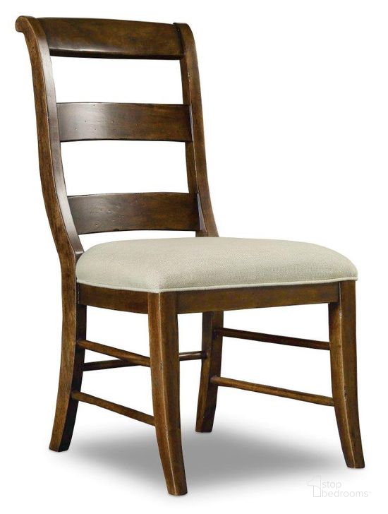 The appearance of Archivist Ladderback Side Chair Set of 2 In Beige designed by Hooker in the traditional interior design. This beige piece of furniture  was selected by 1StopBedrooms from Archivist Collection to add a touch of cosiness and style into your home. Sku: 5447-75710. Product Type: Side Chair. Material: Wood Veneer. Image1
