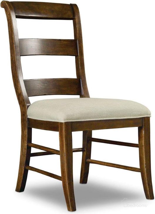 The appearance of Archivist Ladderback Side Chair In Beige designed by Hooker in the traditional interior design. This beige piece of furniture  was selected by 1StopBedrooms from Archivist Collection to add a touch of cosiness and style into your home. Sku: 5447-75710. Product Type: Side Chair. Material: Wood Veneer. Image1