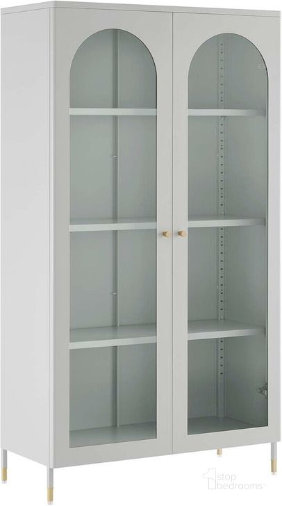 The appearance of Archway 32 Inch Storage Cabinet In Light Gray designed by Modway in the modern / contemporary interior design. This light gray piece of furniture  was selected by 1StopBedrooms from Archway Collection to add a touch of cosiness and style into your home. Sku: EEI-6220-LGR. Material: Steel. Product Type: Storage Cabinet. Image1