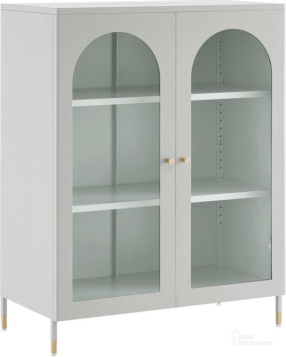 The appearance of Archway Accent Cabinet In Light Gray designed by Modway in the modern / contemporary interior design. This light gray piece of furniture  was selected by 1StopBedrooms from Archway Collection to add a touch of cosiness and style into your home. Sku: EEI-6221-LGR. Material: Steel. Product Type: Accent Cabinet. Image1