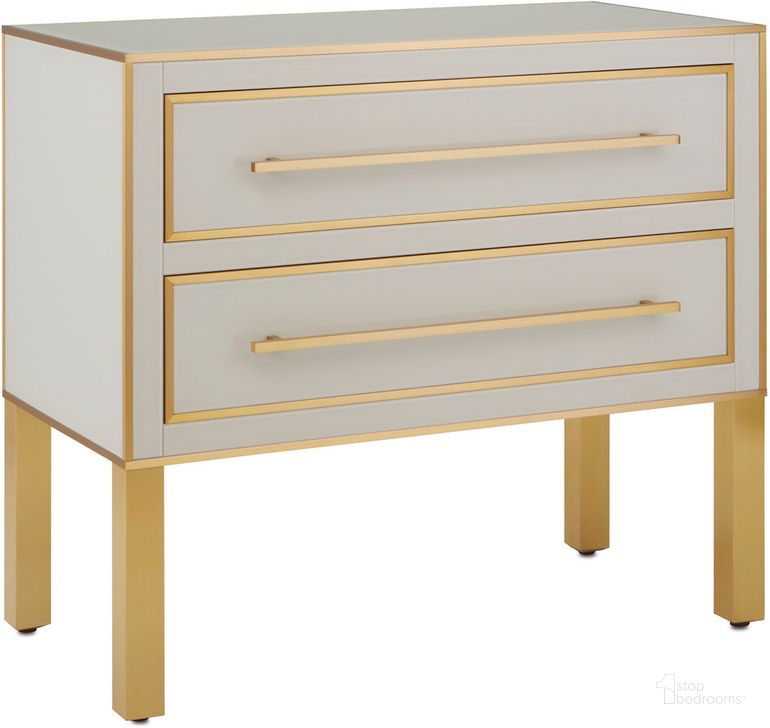 The appearance of Arden Ivory Chest designed by Currey & Company in the modern / contemporary interior design. This ivory piece of furniture  was selected by 1StopBedrooms from Arden Collection to add a touch of cosiness and style into your home. Sku: 3000-0184. Material: Wood. Product Type: Chest. Image1