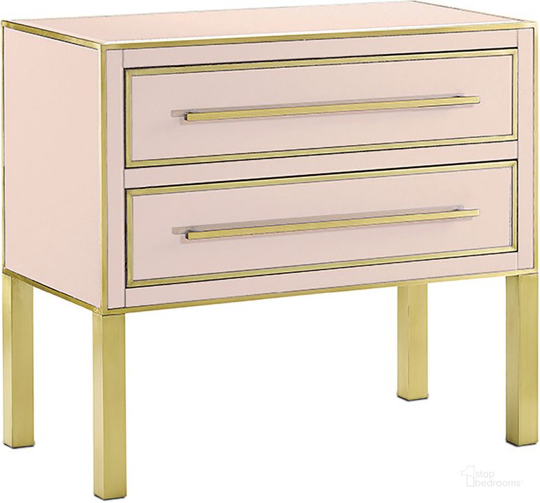 The appearance of Arden Pink Chest designed by Currey & Company in the modern / contemporary interior design. This pink piece of furniture  was selected by 1StopBedrooms from Arden Collection to add a touch of cosiness and style into your home. Sku: 3000-0029. Material: Wood. Product Type: Chest. Image1