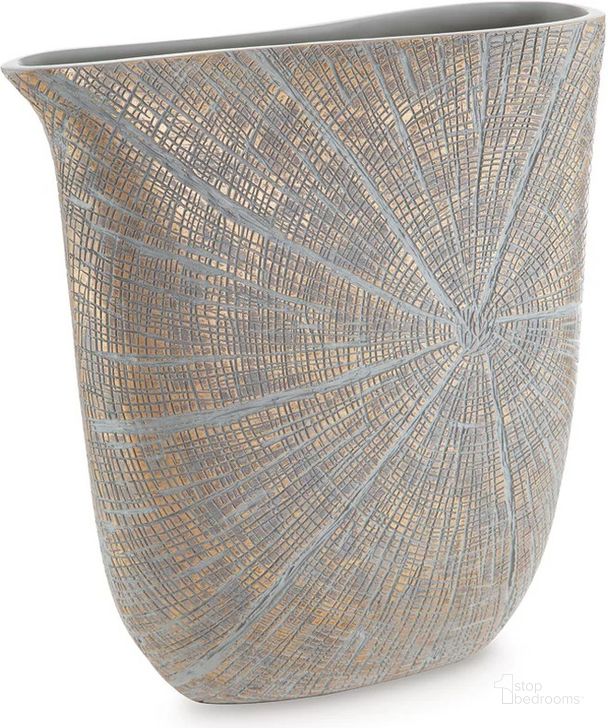 The appearance of Ardenley Antique Gold Finish Vase designed by Signature Design by Ashley in the modern / contemporary interior design. This antique gold piece of furniture  was selected by 1StopBedrooms from Ardenley Collection to add a touch of cosiness and style into your home. Sku: A2000608V. Product Type: Vase. Material: Resin. Image1