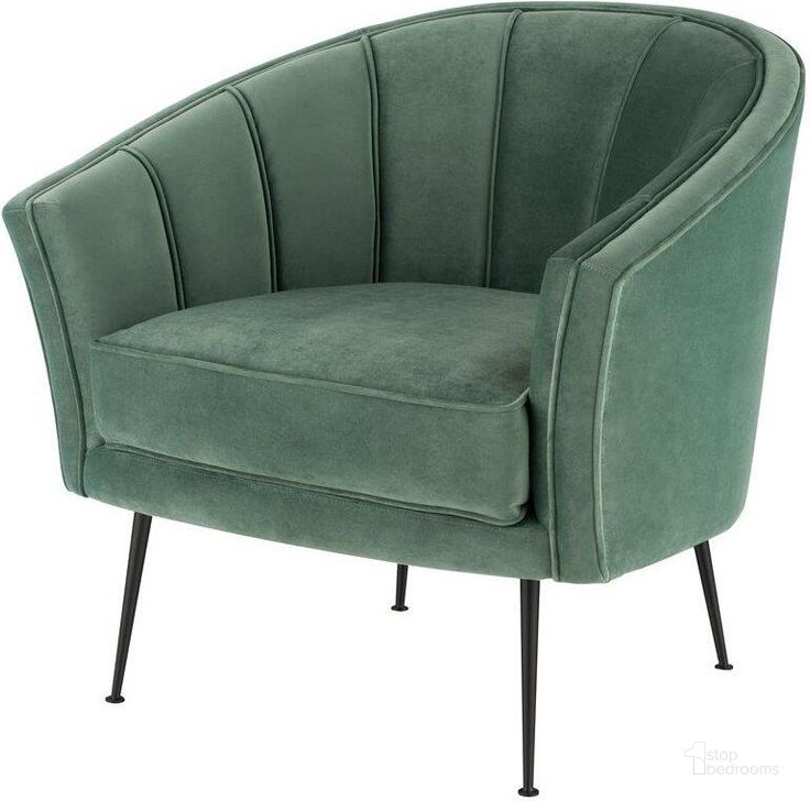 The appearance of Aria Moss Accent Chair designed by Nuevo in the modern / contemporary interior design. This green piece of furniture  was selected by 1StopBedrooms from Aria Collection to add a touch of cosiness and style into your home. Sku: HGSC444. Material: Metal. Product Type: Accent Chair. Image1